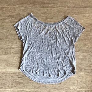 Hollister basic t-shirt with beaded neckline